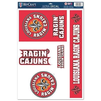 WinCraft Louisiana Ragin' Cajuns 11'' x 17'' Multi-Use Decal Sheet