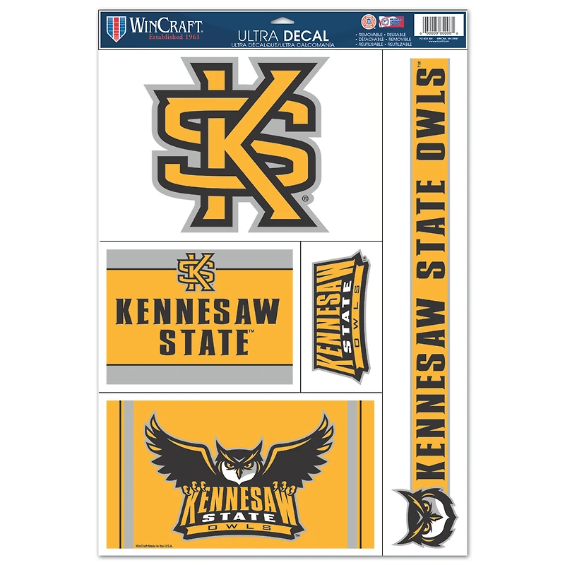 WinCraft Kennesaw State Owls 11'' x 17'' Multi-Use Decal Sheet