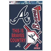 WinCraft Atlanta Braves Primary 11'' x 17'' Multi-Use Decal Sheet