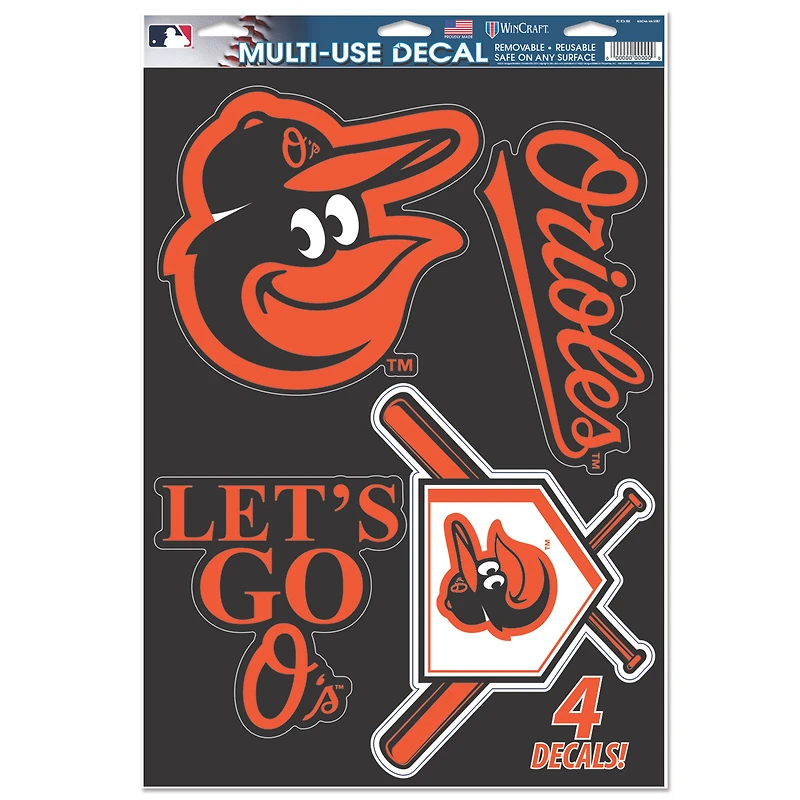 WinCraft Baltimore Orioles Primary 11'' x 17'' Multi-Use Decal Sheet