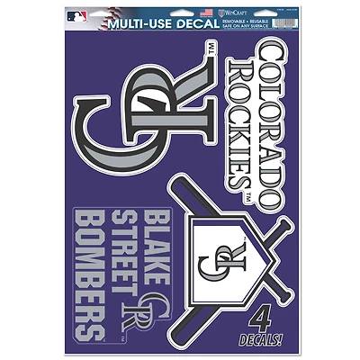 WinCraft Colorado Rockies Primary 11'' x 17'' Multi-Use Decal Sheet