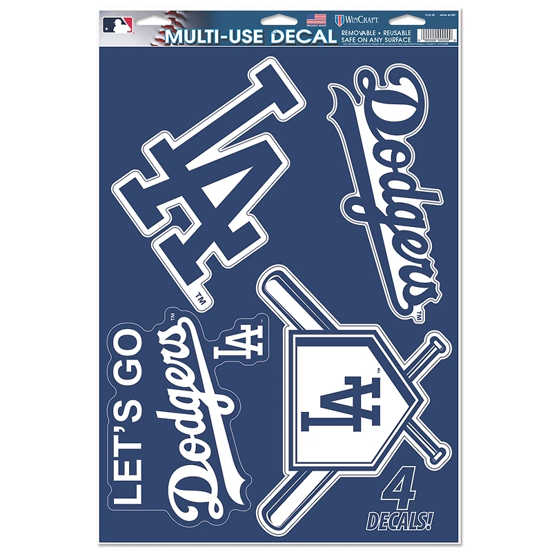 WinCraft Los Angeles Dodgers Primary 11'' x 17'' Multi-Use Decal Sheet