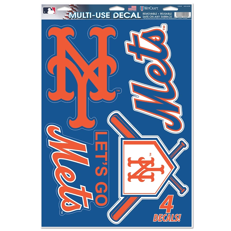 WinCraft New York Mets Primary 11'' x 17'' Multi-Use Decal Sheet