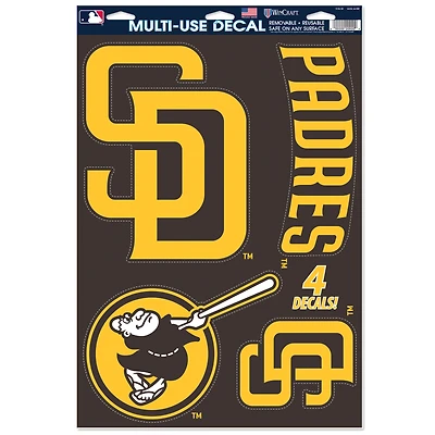 WinCraft San Diego Padres Primary 11'' x 17'' Multi-Use Decal Sheet