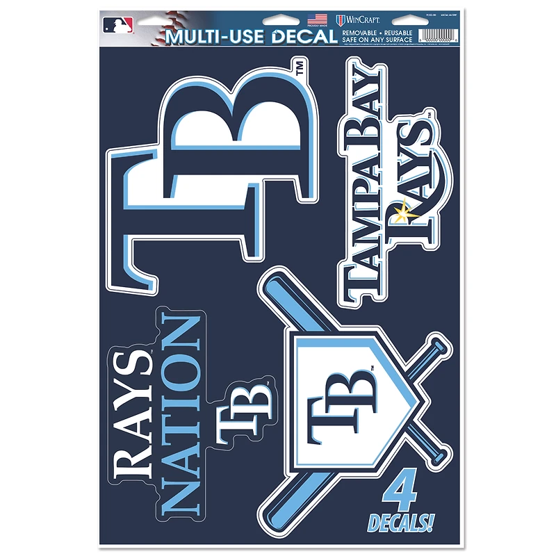 WinCraft Tampa Bay Rays Primary 11'' x 17'' Multi-Use Decal Sheet