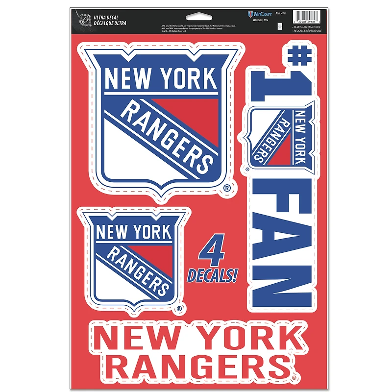 WinCraft New York Rangers Primary 11'' x 17'' Multi-Use Decal Sheet