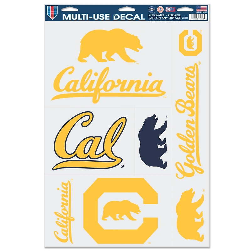 WinCraft Cal Bears 11'' x 17'' Multi-Use Decal Sheet