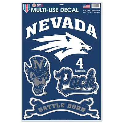 WinCraft Nevada Wolf Pack Primary 11'' x 17'' Multi-Use Decal Sheet