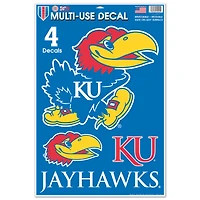 WinCraft Kansas Jayhawks Primary 11'' x 17'' Multi-Use Decal Sheet