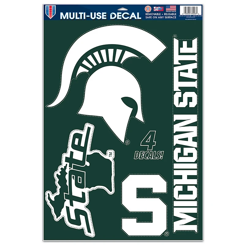 WinCraft Michigan State Spartans Primary 11'' x 17'' Multi-Use Decal Sheet