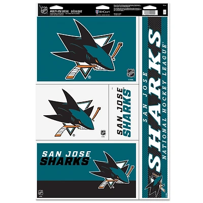 WinCraft San Jose Sharks 11'' x 17'' Multi-Use Decal Sheet
