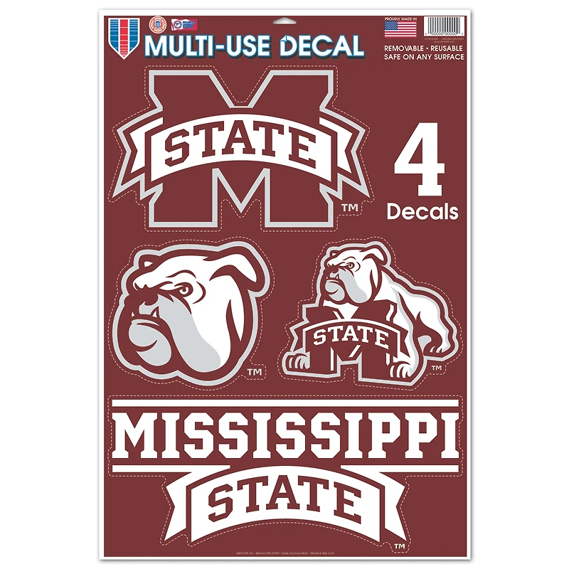 WinCraft Mississippi State Bulldogs Primary 11'' x 17'' Multi-Use Decal Sheet
