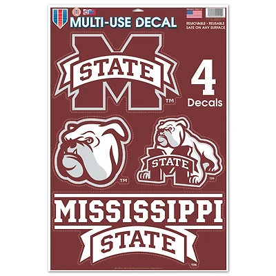 WinCraft Mississippi State Bulldogs Primary 11'' x 17'' Multi-Use Decal Sheet