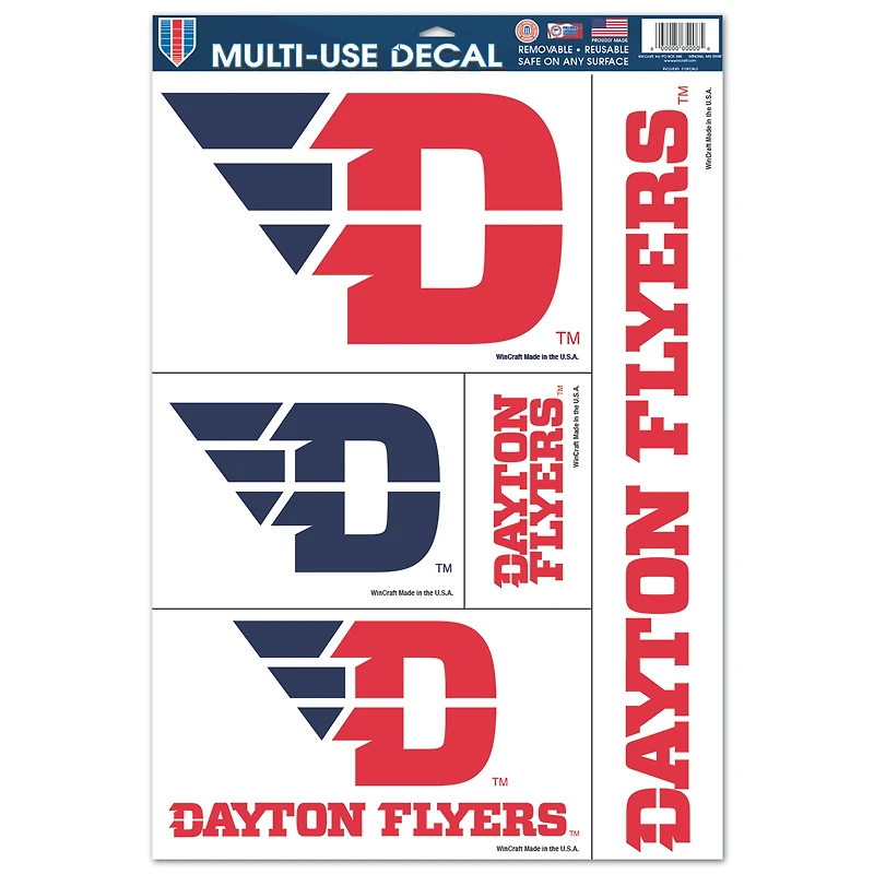 WinCraft Dayton Flyers 11'' x 17'' Multi-Use Decal Sheet