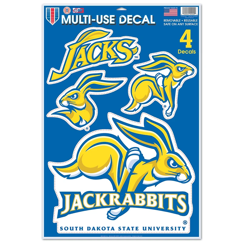 WinCraft South Dakota State Jackrabbits Primary 11'' x 17'' Multi-Use Decal Sheet
