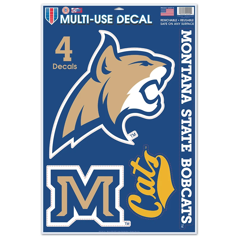 WinCraft Montana State Bobcats Primary 11'' x 17'' Multi-Use Decal Sheet