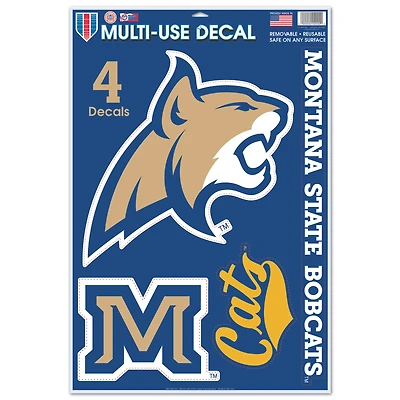 WinCraft Montana State Bobcats Primary 11'' x 17'' Multi-Use Decal Sheet