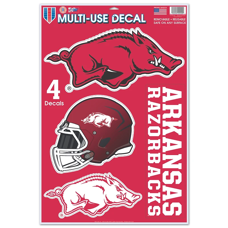 WinCraft Arkansas Razorbacks Primary 11'' x 17'' Multi-Use Decal Sheet