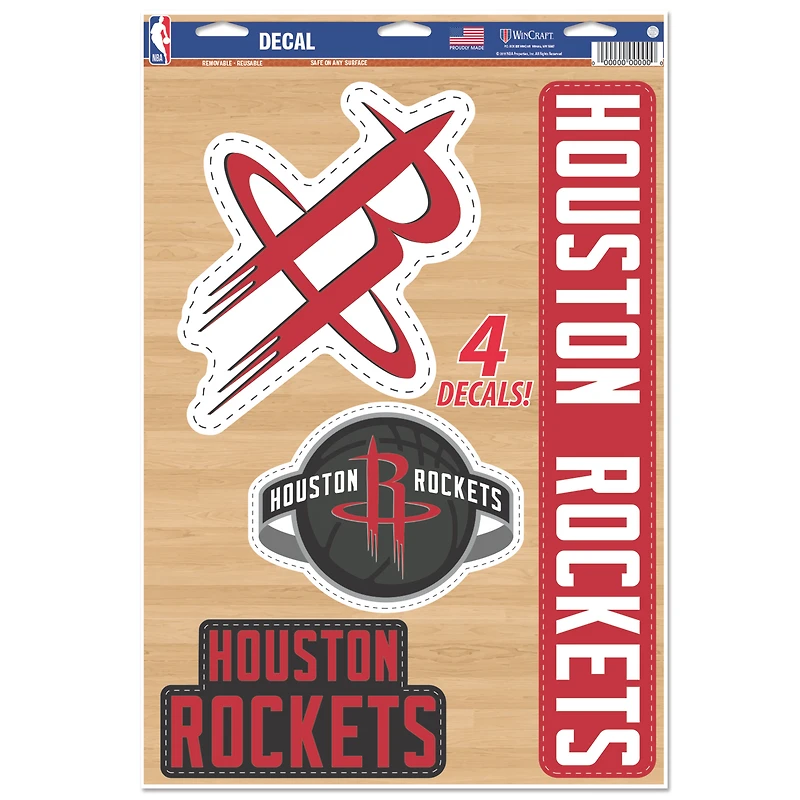 WinCraft Houston Rockets Primary 11'' x 17'' Multi-Use Decal Sheet