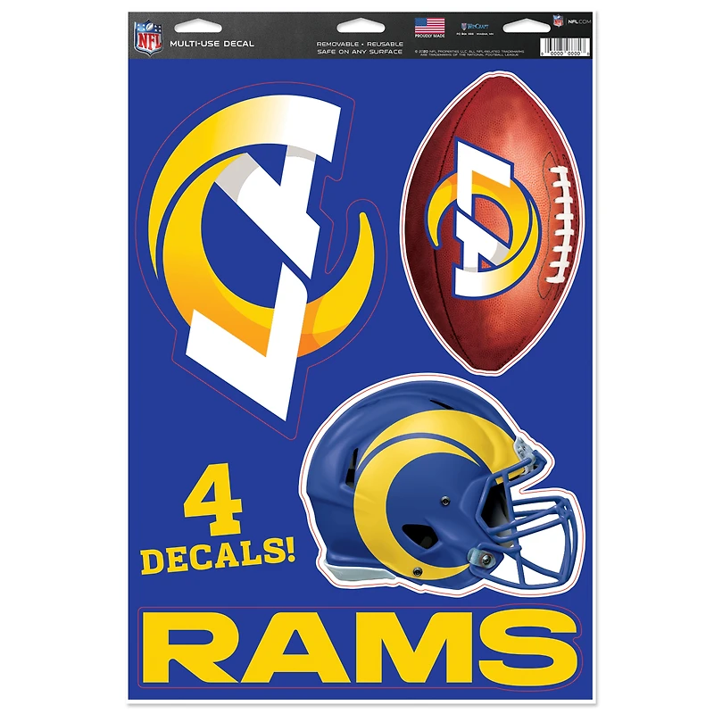WinCraft Los Angeles Rams Primary 11'' x 17'' Multi-Use Decal Sheet