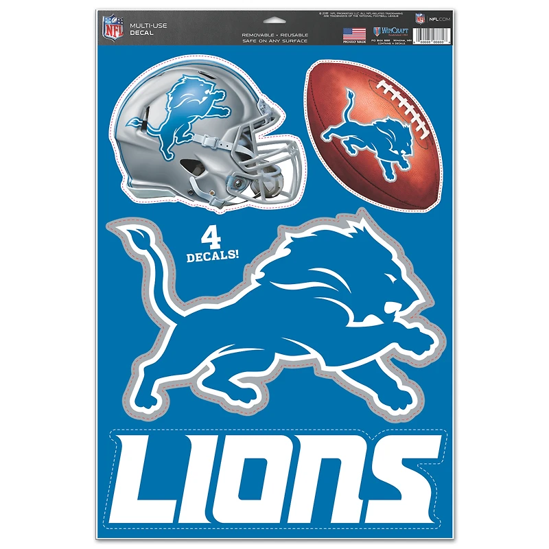 WinCraft Detroit Lions Primary 11'' x 17'' Multi-Use Decal Sheet