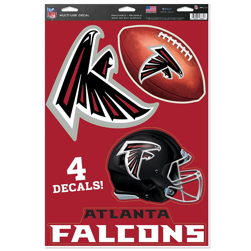 WinCraft Atlanta Falcons Primary 11'' x 17'' Multi-Use Decal Sheet