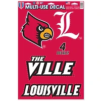 WinCraft Louisville Cardinals Primary 11'' x 17'' Multi-Use Decal Sheet