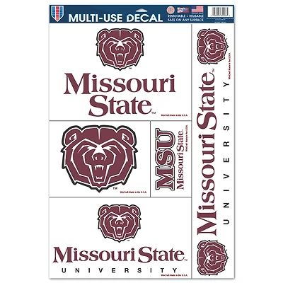 WinCraft Missouri State University Bears 11'' x 17'' Multi-Use Decal Sheet