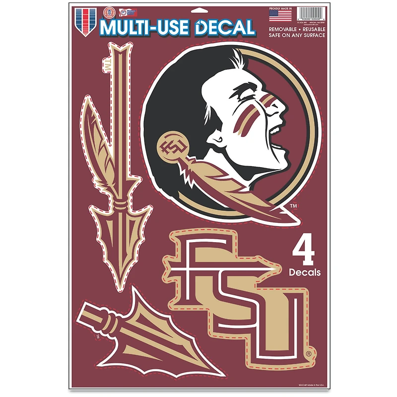 WinCraft Florida State Seminoles Primary 11'' x 17'' Multi-Use Decal Sheet