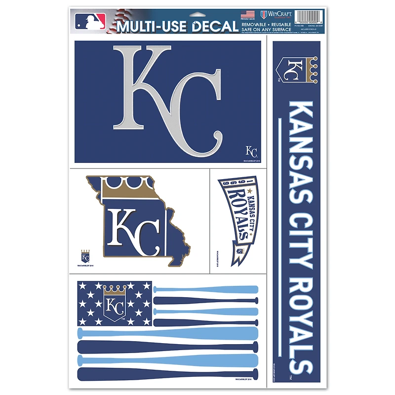 WinCraft Kansas City Royals 11'' x 17'' Multi-Use Decal Sheet