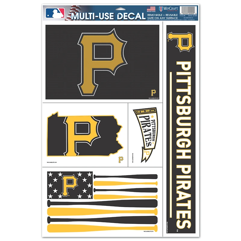 WinCraft Pittsburgh Pirates 11'' x 17'' Multi-Use Decal Sheet