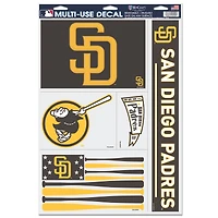 WinCraft San Diego Padres 11'' x 17'' Multi-Use Team Decal Sheet