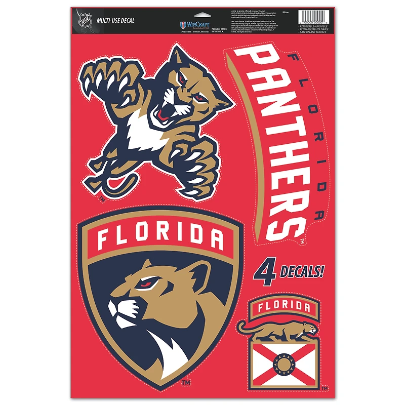 WinCraft Florida Panthers Primary 11'' x 17'' Multi-Use Decal Sheet