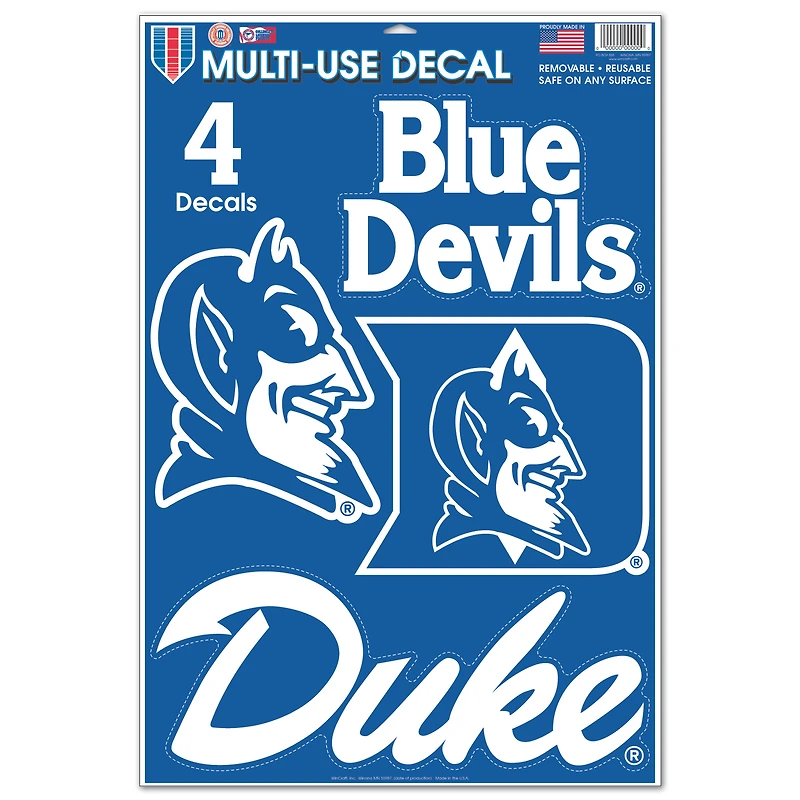 WinCraft Duke Blue Devils Primary 11'' x 17'' Multi-Use Decal Sheet