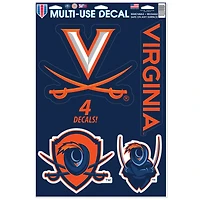 WinCraft Virginia Cavaliers Primary 11'' x 17'' Multi-Use Decal Sheet