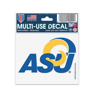 WinCraft Angelo State Rams 3" x 4" Primary Multi-Use Decal