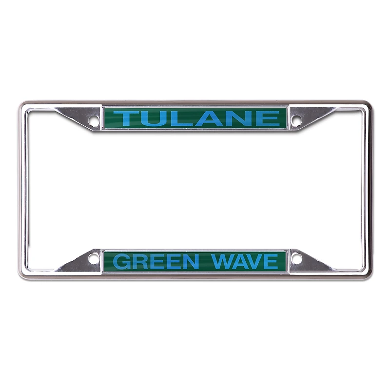 WinCraft Tulane Green Wave Laser-Cut Metallic License Plate Frame