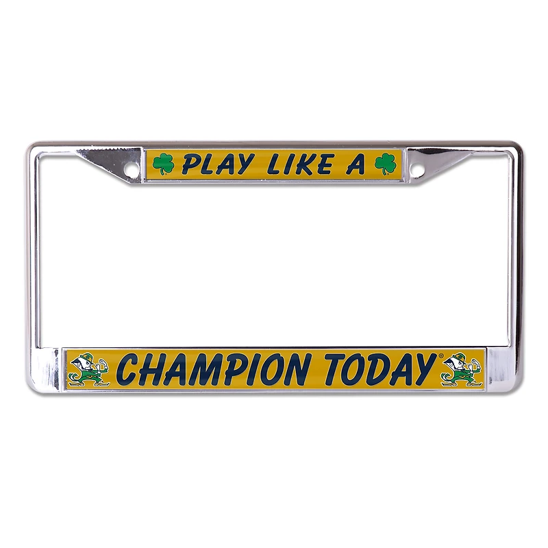 WinCraft Notre Dame Fighting Irish Play Like A Champion Printed Metal License Plate Frame