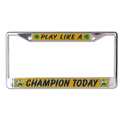 WinCraft Notre Dame Fighting Irish Play Like A Champion Printed Metal License Plate Frame