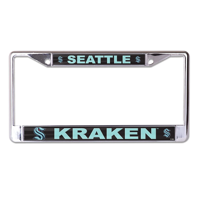WinCraft Seattle Kraken Secondary Logo S/L Metal License Plate Frame