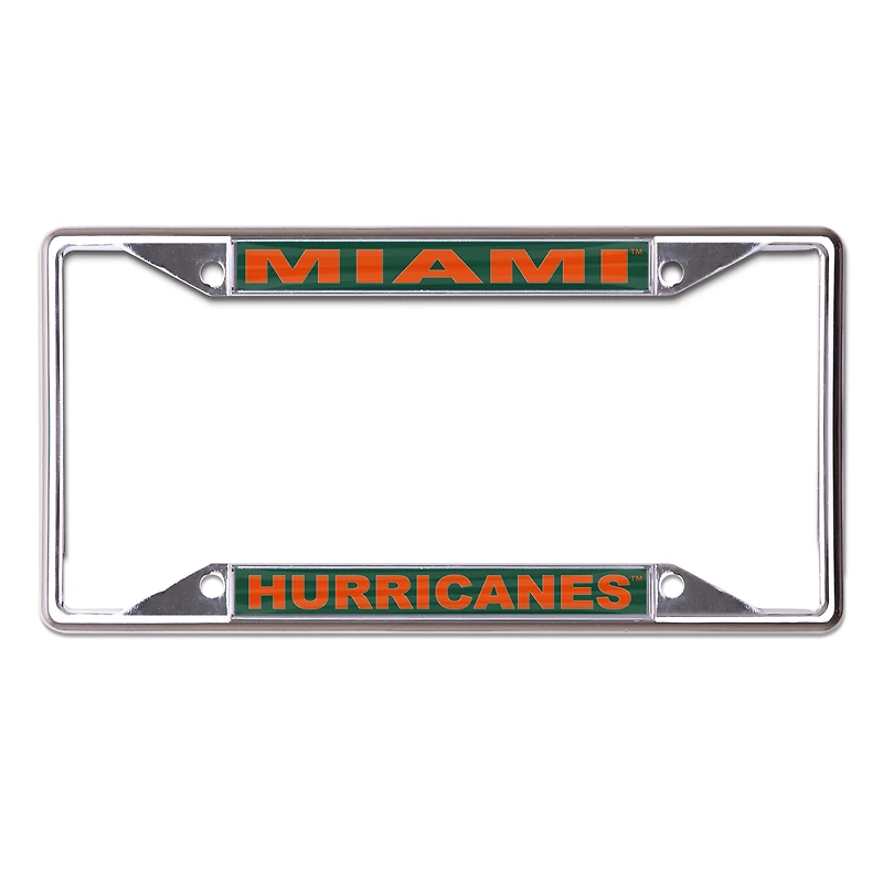 WinCraft Miami Hurricanes Printed Wordmark Metal License Plate Frame
