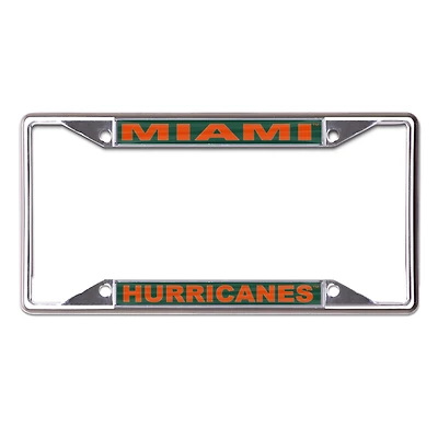 WinCraft Miami Hurricanes Printed Wordmark Metal License Plate Frame