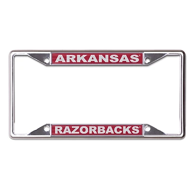 WinCraft Arkansas Razorbacks Printed Wordmark Metal License Plate Frame