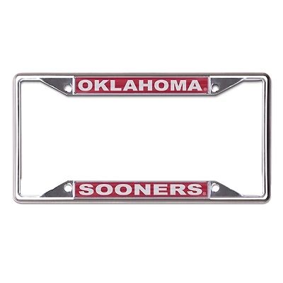 WinCraft Oklahoma Sooners Printed Wordmark Metal License Plate Frame