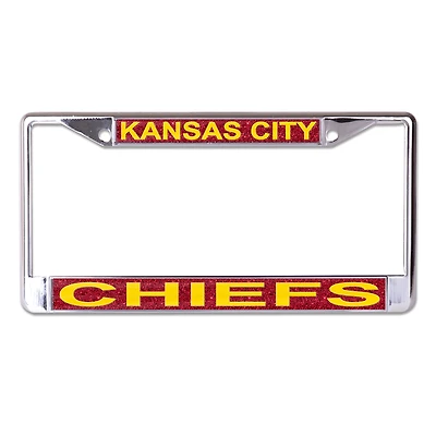WinCraft Kansas City Chiefs Glitter Primary Metal License Plate Frame