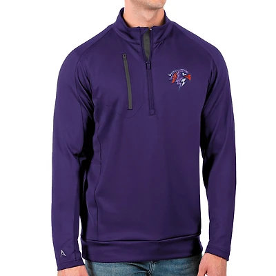 Men's Antigua Purple Halifax Thunderbirds Generation Quarter-Zip Pullover Top