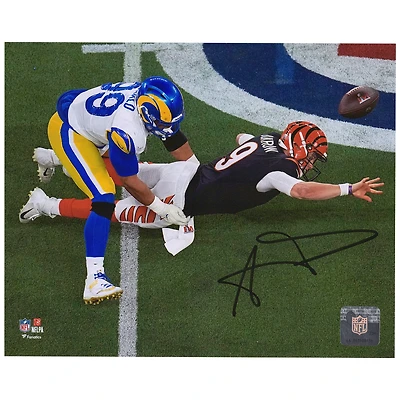 Aaron Donald Los Angeles Rams Autographed 8" x 10" Super Bowl LVI Champions Sack Photograph