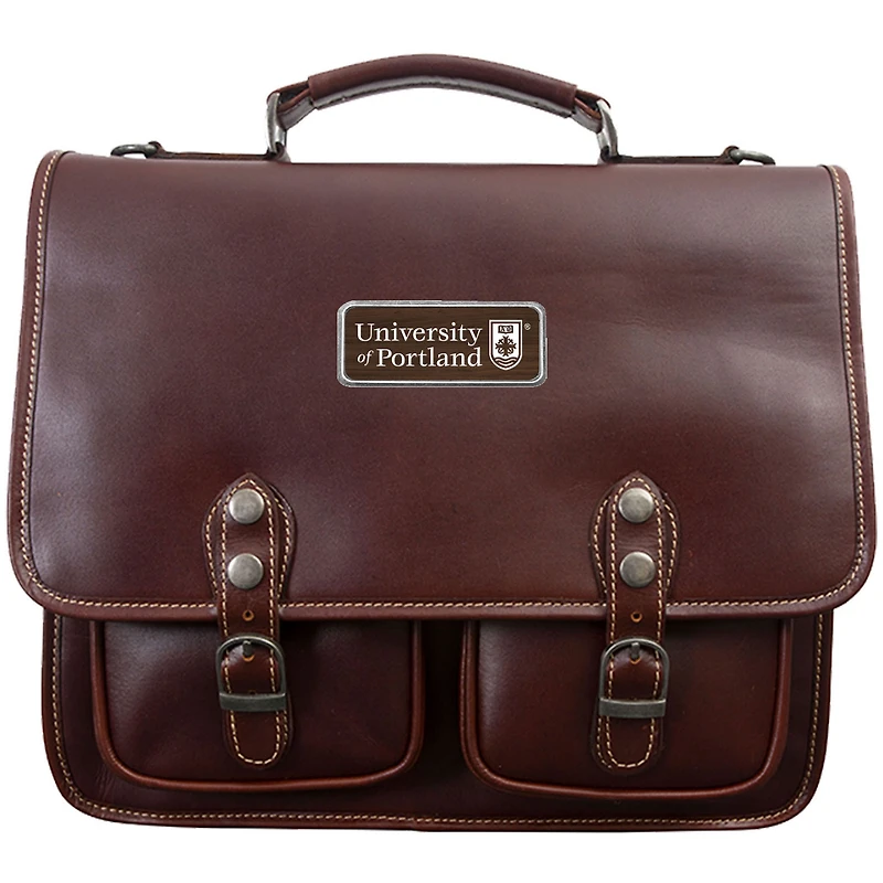 Brown Portland Pilots Logo Plate Sabino Canyon Briefcase