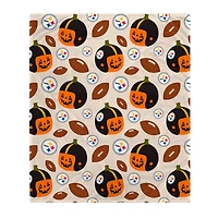 Pittsburgh Steelers 60" x 70" Pumpkin Helmet Corral Fleece Blanket
