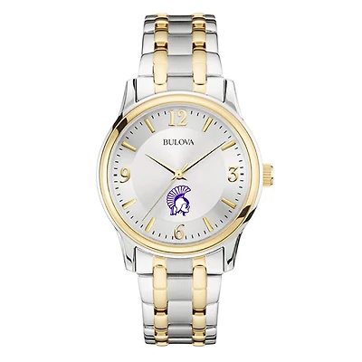 Bulova Silver Winona State Warriors Classic Two-Tone Round Watch